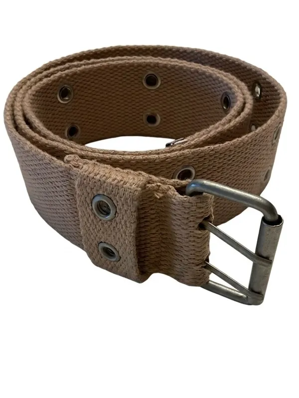 NWOT Tan Canvas Grommet Belt Blue - Image 4