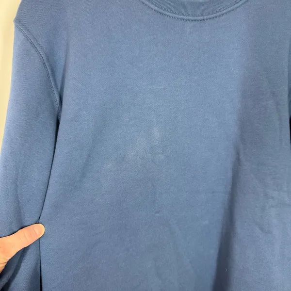 American Giant Women's Midweight Crewneck in dark‎ denim size small made in USA - Image 3