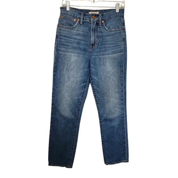 Madewell Blue Denim Comfort Stretch High Rise The Perfect Vintage Crop Jeans 26 - Image 2