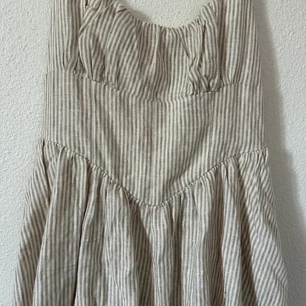 Reformation Balia Linen Midi Dress striped sz 12 nwt - Image 8