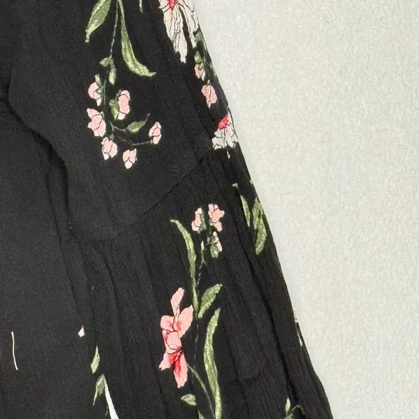 Hollister Floral Top Sz‎ Med Off the Shoulder Bell Sleeves Boho Peasant Style - Image 10