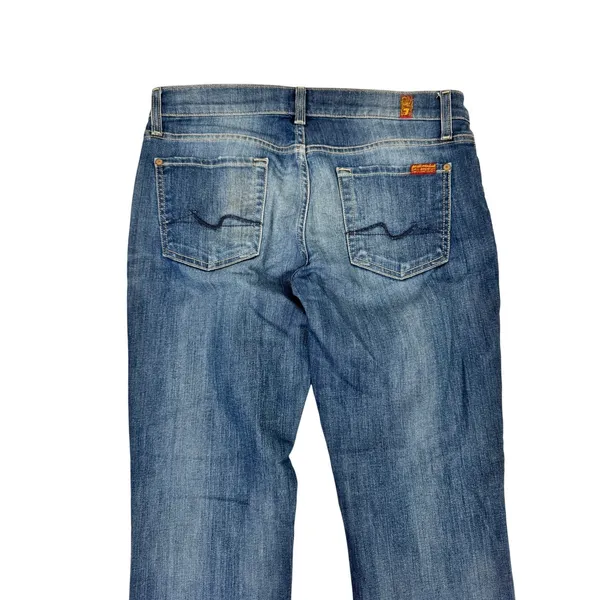 7 For All Mankind Roxanne Crop Jeans‎ Medium Wash Blue Denim Slim Fit Size 30 - Image 6