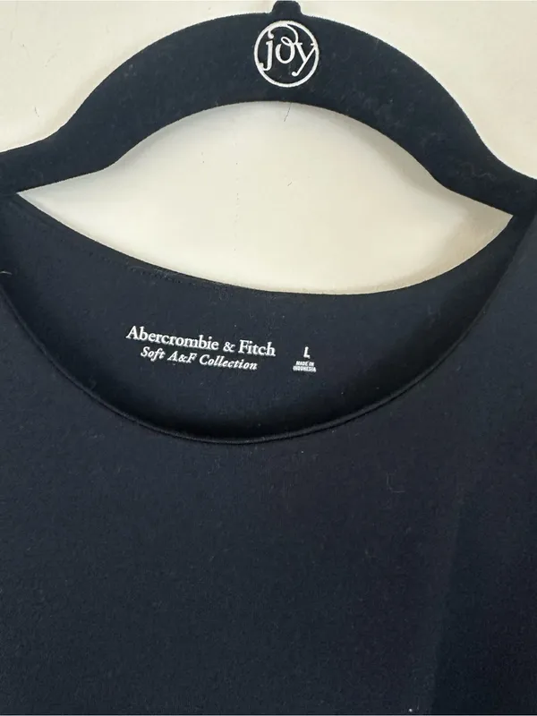 Abercrombie & Fitch High Neck Black Sleeveless Thong Bodysuit Top Size Large - Image 3