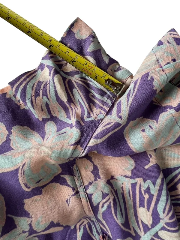 Rip Curl NWT Palm Party Shorts Sz S Purple Tropical Print EcoVero Boho Summer - Image 11