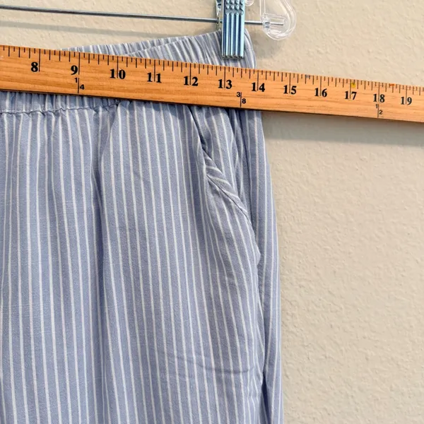 Marine Layer Allison Pant Blue/White Striped Size Small‎ Tencel Elastic - Image 11