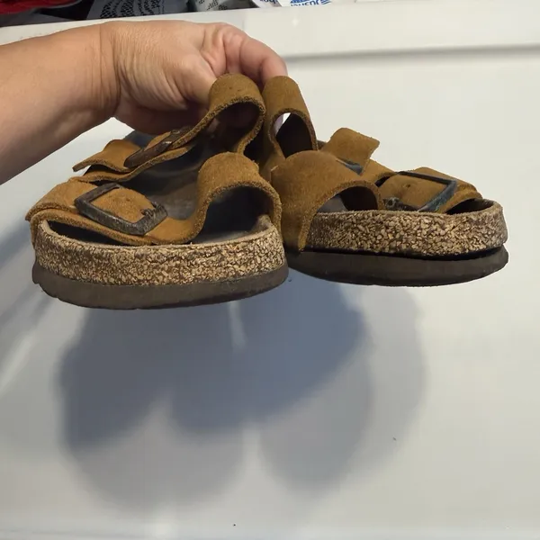 Birkenstock Arizona Suede Brown Sandals Vintage Sz 39 (8-8.5) Women's - Image 5