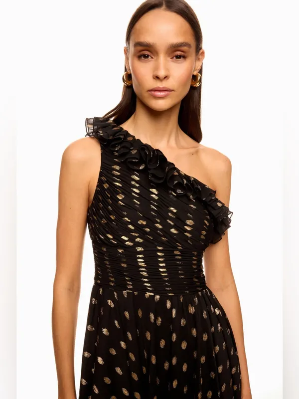 leena for Mac Duggal One Shoulder Ruffle Gown - Image 2