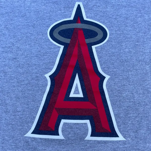 Nike Vintage Los Angeles Angels Grey Graphic T-shirt - Image 4