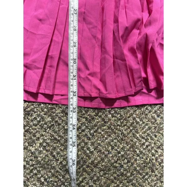 New without tags! Fabletics Hot Pink Racerback Pleated Mini Dress built in short - Image 3