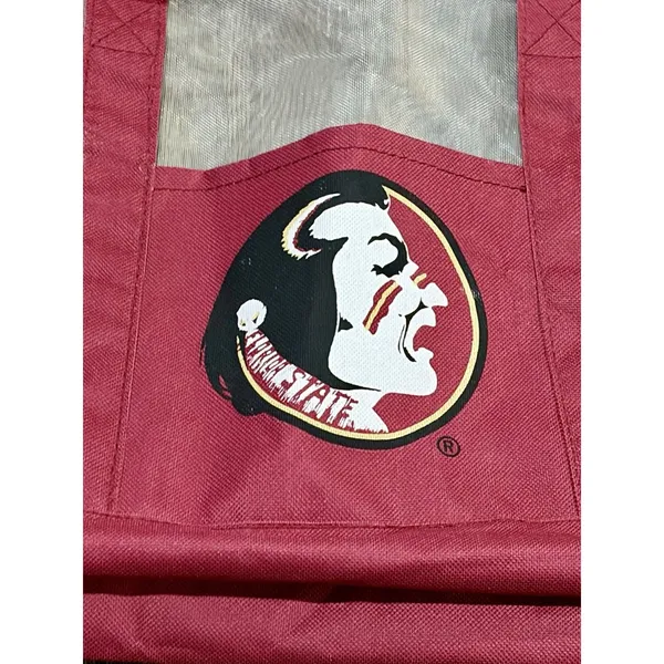 FSU Florida State Seminoles Vintage Old School Logo Garnet/Clear Mesh Tote Bag - Image 2