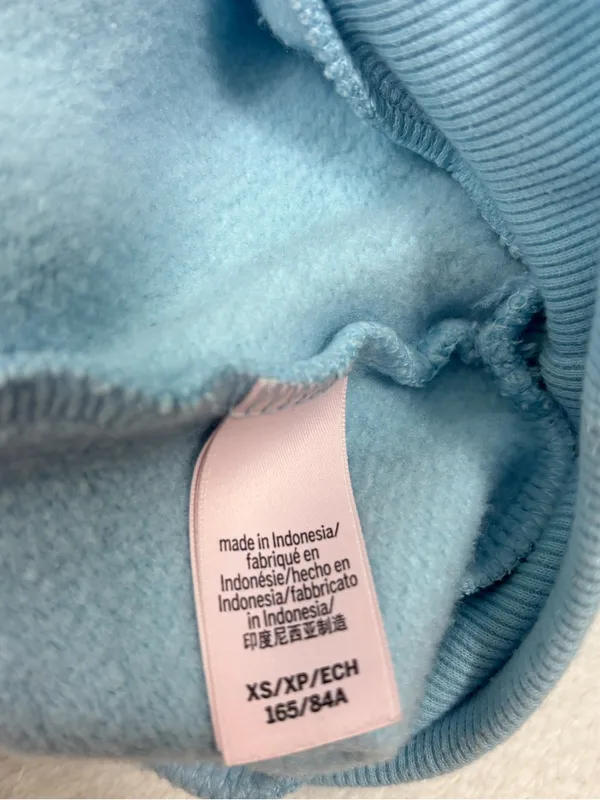 Victoria's Secret Cropped Light Blue Half-Zip Pullover Sweatshirt Size XS - Image 11