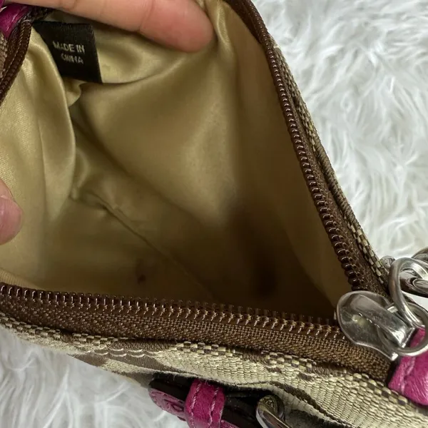 COACH Y2k Soho Double Buckles Signature Canvas Wristlet - Image 7