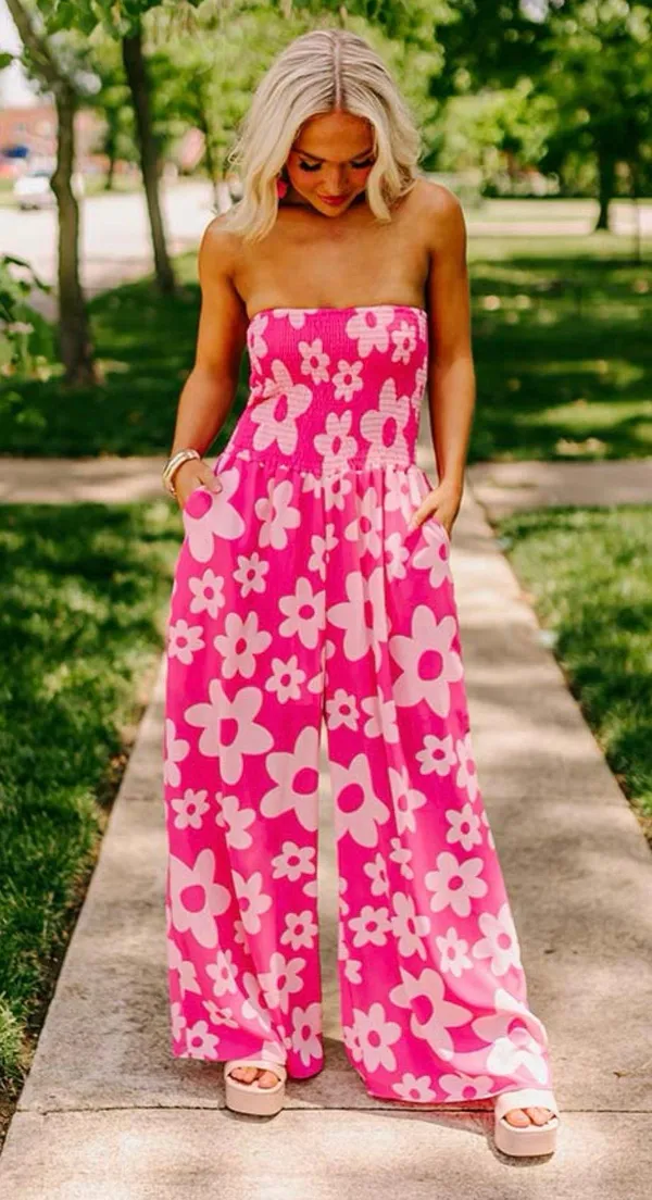 Impressions Jumpsuit Pink - Image 4