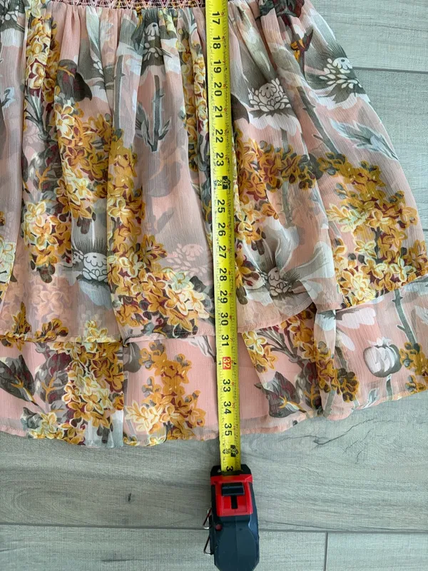 Anthropologie Not So Serious Amaranth Puff Sleeve Floral Tiered Boho Mini Dress - Image 11