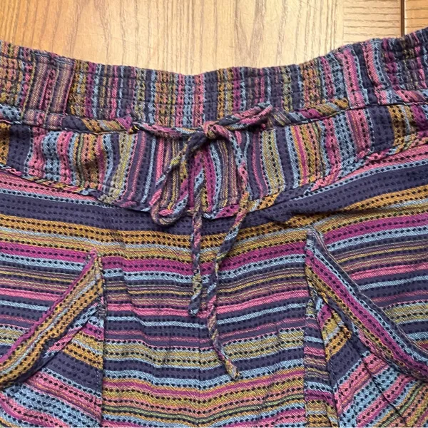 Free People Sweet Escape High‎ Waist Harem Woven Striped Pants Pouch Pockets XS - Image 9