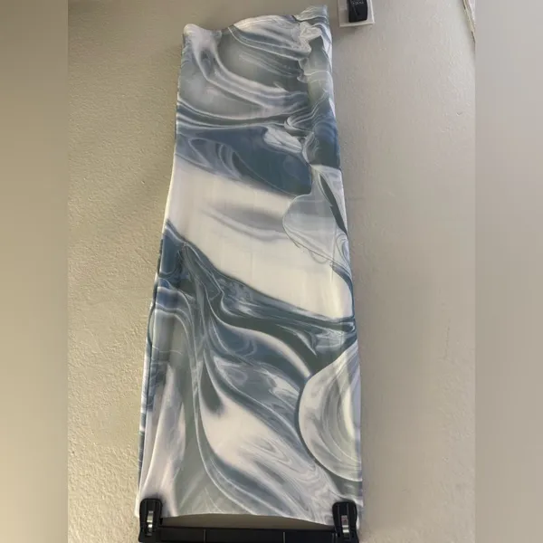 BABYBOO Blair Maxi Skirt Size S Grey Haze Print Spring Summer Coachella Festival - Image 3