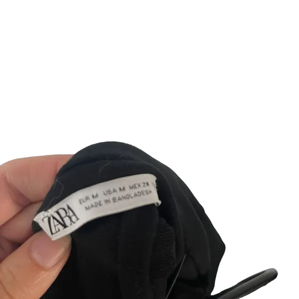 Zara Women's Size Medium Black Slip Little Black Dress‎ Mini Dress - Image 5
