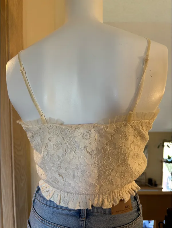 Willow + Root Ivory Lace Tank Top - Image 2