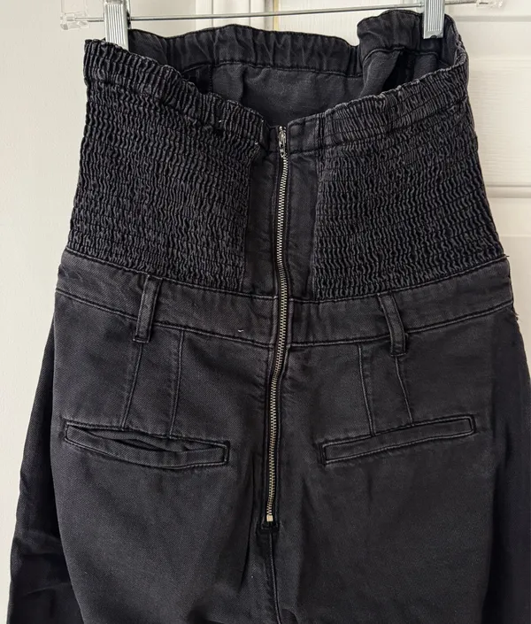 Anthropologie Pilcro Strapless Polished Wide-Leg Denim Jumpsuit, Size 4 - Image 13