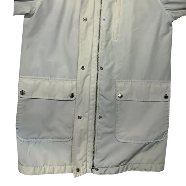 Kate Spade New York Hooded Barn Rain Jacket Cream Ivory Luxury Girly Small‎ - Image 6