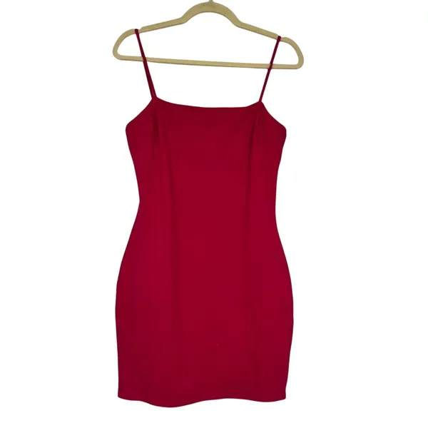 Lulus Fuchsia Pink Bodycon Mini Dress Womens M Barbie Sleeveless Cocktail - Image 2