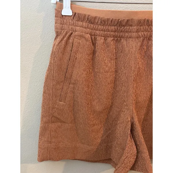 Athleta $78 Echo Textured Shorts Sz 16 rich terracotta orange rust - Image 3