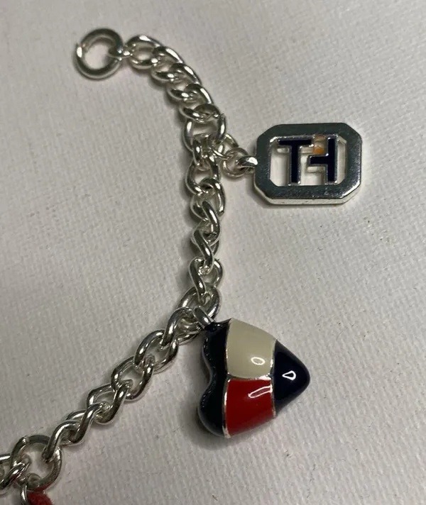 Tommy Hilfiger silver bracelet with charms - Image 2