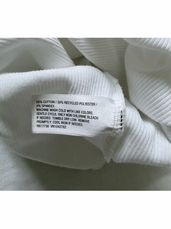 Wild Fable White Ribbed High-Neck Cropped Tank Top - Image 7