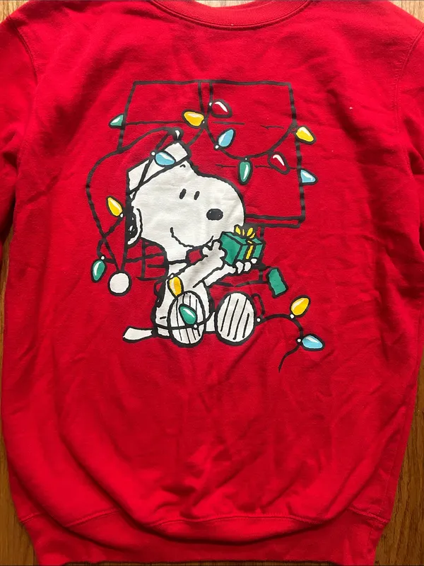 Unisex Red Snoopy Holiday Sweatshirt - Image 2
