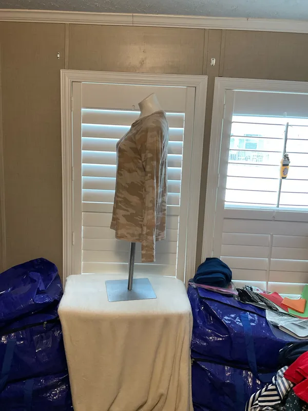 Camouflage crew neck sweater Brown Size XL - Image 6