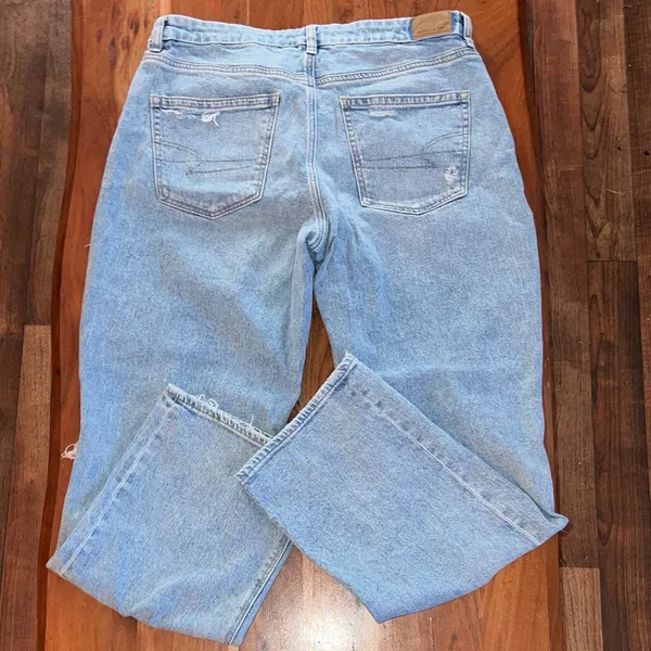 American Eagle Outfitters Light Blue Distressed Boyfriend Jeans - Image 7