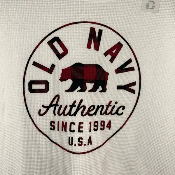 Old Navy Thermal Pajama Holiday Top Size M - Image 2