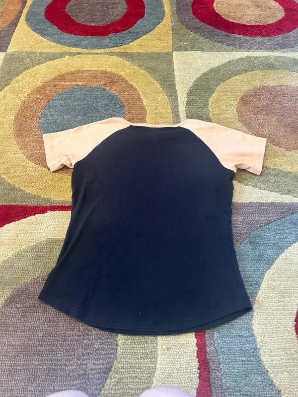 Harley-Davidson Black and Pink Raglan Tee Y2K Style Vintage Retro - Image 4