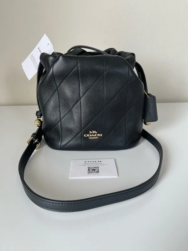 Coach Faye Mini Drawstring Bag With Quilting - Image 3
