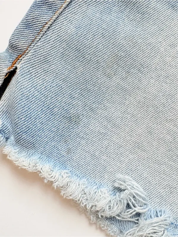 Vanilla Star Light Blue High-Rise Denim Cutoff Shorts - Women 31/13 - Image 3