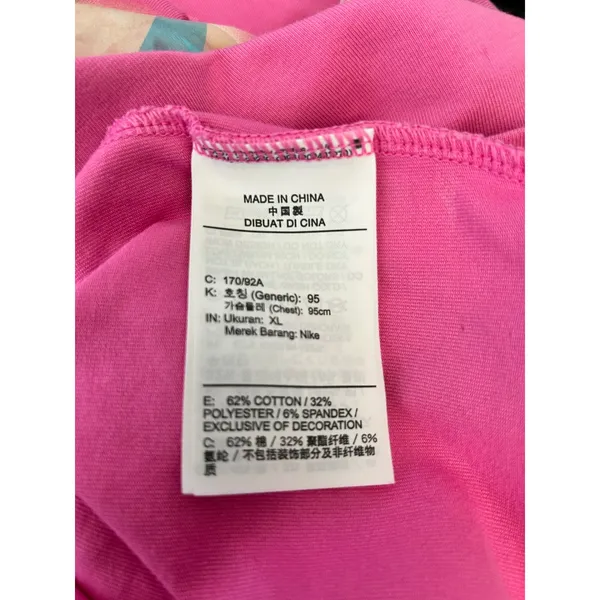 Nike Japan Cropped Pink French Bulldog‎ Graphic Tee XL - Image 6