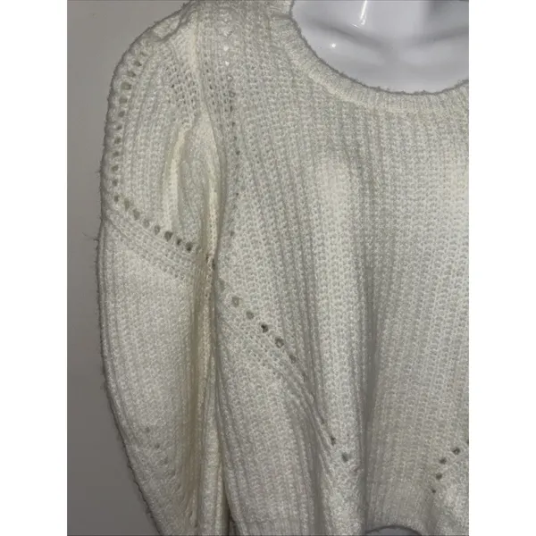 Sugarlips Womens Sz M Chunky Knit Puff Sleeve Sweater EUC - Image 9