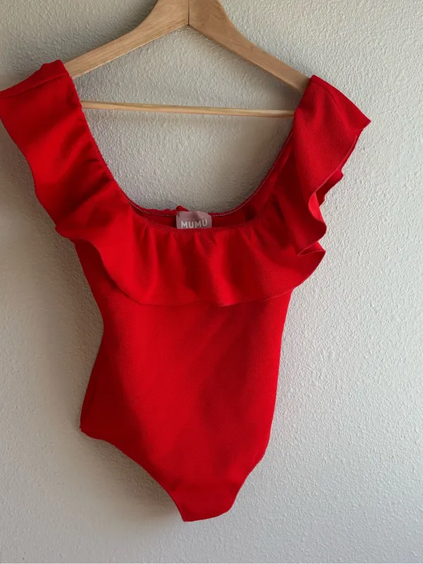 Red Ruffle Bodysuit - Image 3