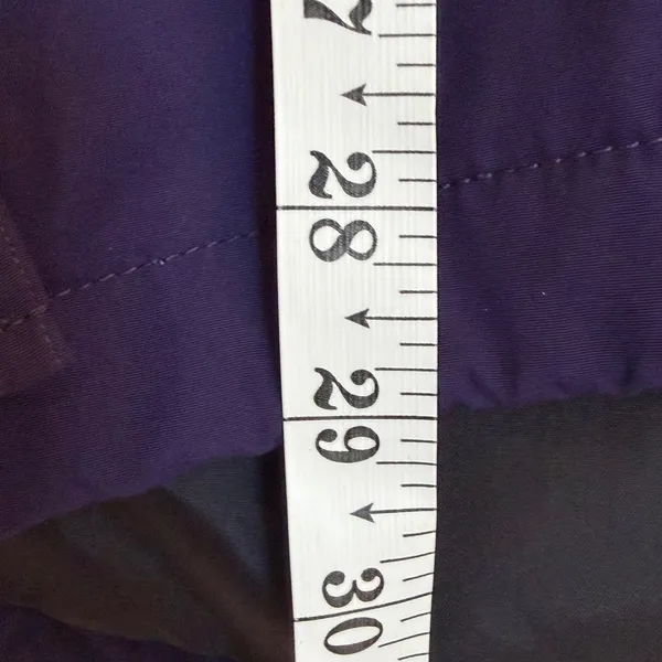 L.L. Bean Womens Purple Anorak Jacket Medium Vintage Suede Trim Pullover W262 - Image 6
