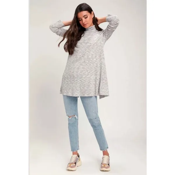 Free People We The Free Long Sleeve Turtleneck Tunic Top Medium‎ - Image 2