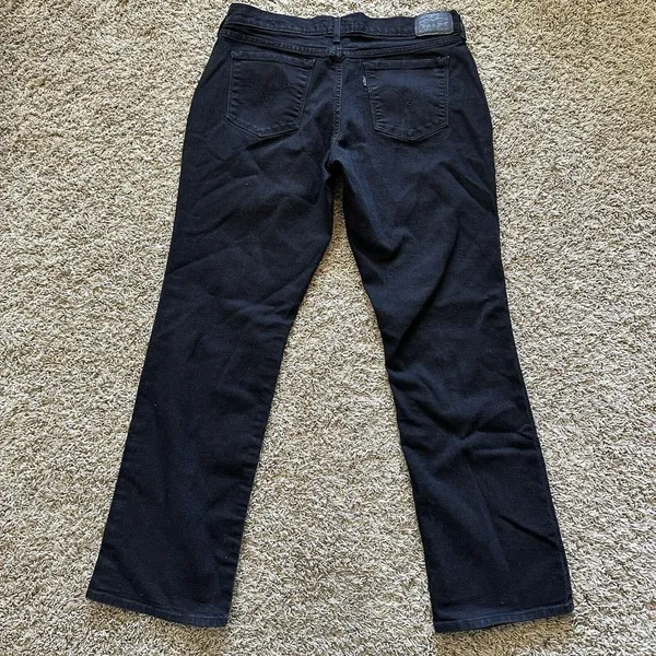 Levis‎ 505 Denim Jeans Womens 30x30 Black Dark Wash 5 Pocket Straight Leg Cotton - Image 4