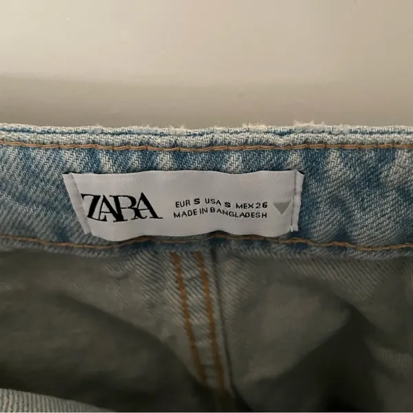 Zara Trf Denim Skirt Effect Crop Top - Image 4