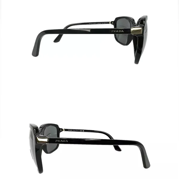 NWT Prada Classic Black with Gold Accents Sunglasses & Case 100% UV Protection - Image 4