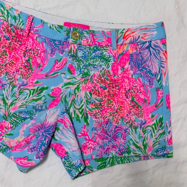 Lilly Pulitzer Callahan Knit Shorts Size 6 Celestial Blue Cay to My Heart 005699 - Image 5
