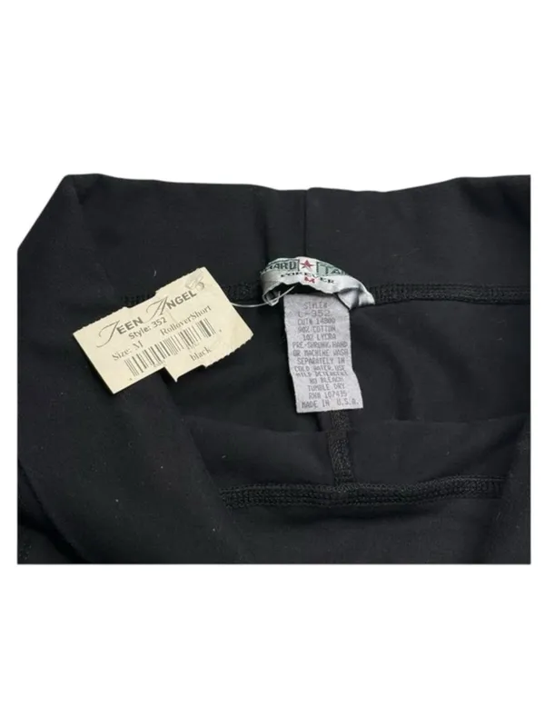 Y2K: new OG Hard Tail ✪ Stretch Fold Over Roll Down Hot Yoga Shorts ✪ Black ✪ M - Image 9