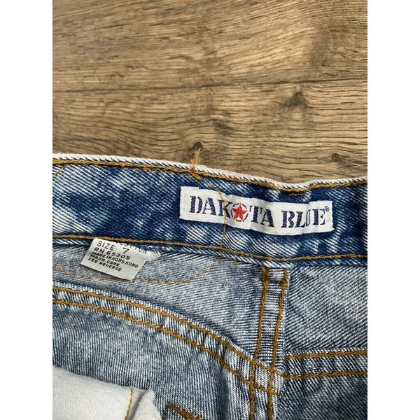 EUC Womens‎ Dakota Blue vintage high rise acidwash bow ankles jeans western SZ 7 - Image 3