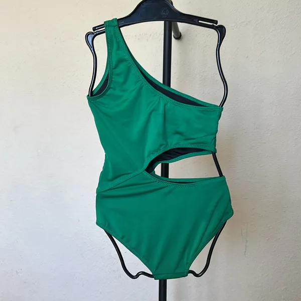 B Fyne New One Shoulder Green Swimsuit Swimwear Beach Pool Emerald green‎ NWOT - Image 8