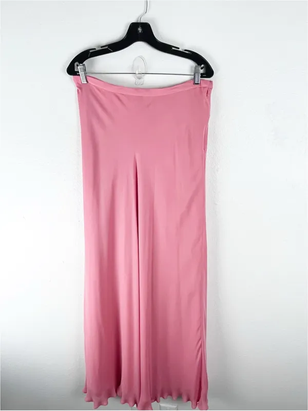 ADRIANNA PAPELL 100% Silk 2 Piece Beaded Shoulder Padded Top Maxi Skirt Size 16 - Image 7