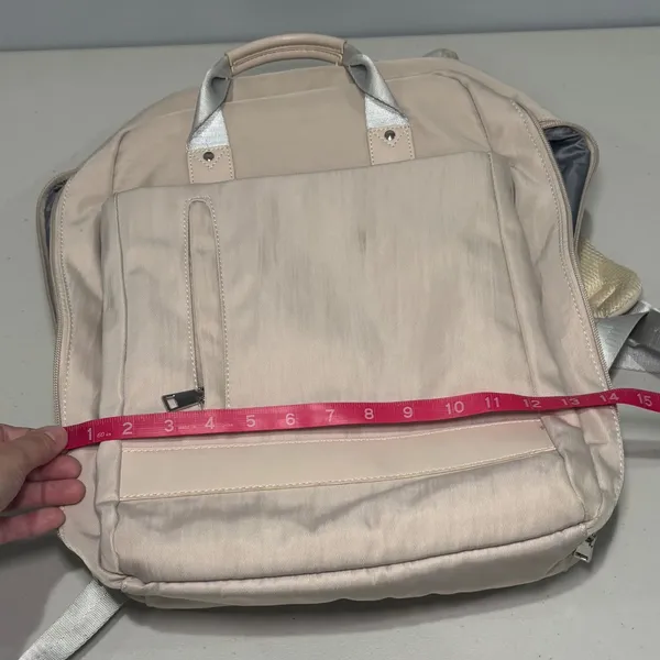 WPJMEFU Beige 15.6 Laptop Padded‎ Backpack USB Port - Image 11
