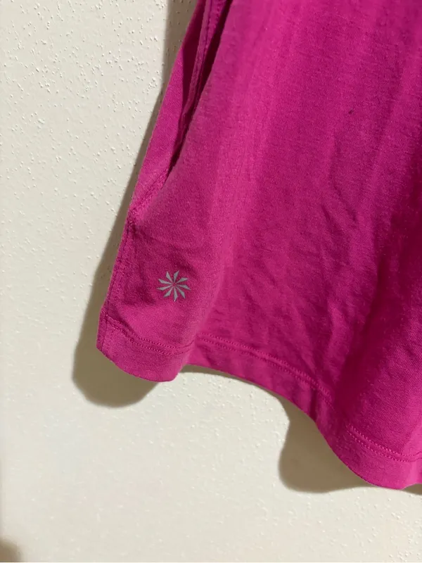Athleta With Ease Tee Athletic Active Short Sleeve T-Shirt Hot Pink Size Small - Image 10